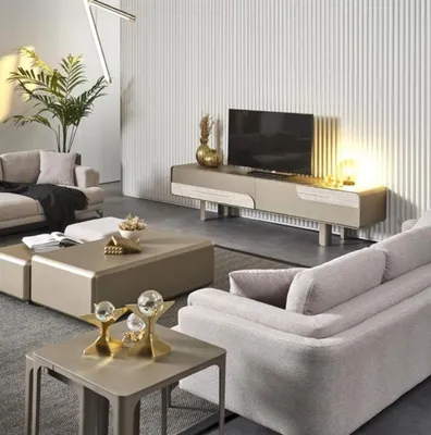 Produktbild von Moderner TV-Lowboard aus Holz in Beige