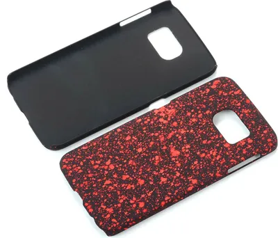 Produktbild von Handy Hülle Schutz Case Bumper Schale für Samsung Galaxy S6 Edge 3D Sterne Rot