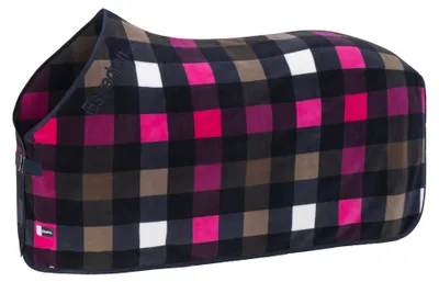 Produktbild von Dynamic Abschwitzdecke Fleece Check navy-white-taupe-lipstick M