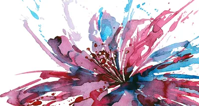 Produktbild von Tulup® Glas-Bild - 100x50 -Wandkunst - Wandbild hinter gehärtetem Sicherheitsglas  - Kunst: modern & klassisch - Abstrakte Blume - Rosa