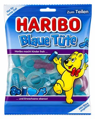 Produktbild von HARIBO Blaue Tüte Fruchtgummi teilweise mit Schaumzucker 175g