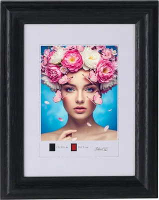 Produktbild von Holzrahmen mit Kunststoffglas Bilderrahmen MDF-Rahmen Collage Wandrahmen Fotorahmen HR-22 - Farbe: Schwarz | Format: 13x18