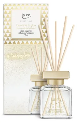 Produktbild von ipuro Essentials Raumduft TIME to Glow 50ml Kaschmirholz Tonkabohne Diffuser