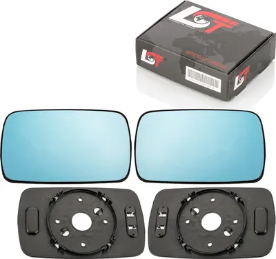 Produktbild von 2x Außenspiegel Glas beheizbar konvex links rechts blau für BMW E30 E36 E28 E23