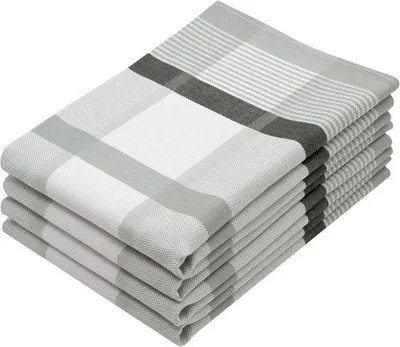 Productafbeelding van Famanu Keukenhanddoeken, set van 4 - Grijs, 70x50 cm