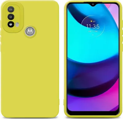 Produktbild von Cadorabo Hülle für Motorola MOTO E20 Schutz Hülle in Gelb TPU Silikon Etui Case Handyhülle
