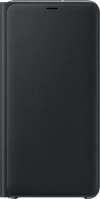 A black flip case for a smartphone, shown closed.