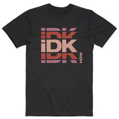 Produktbild von iDKHow - Marken-Logo Herren großes T-Shirt - schwarz