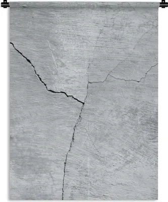 Produktbild von MuchoWow® Wandteppich Wandbehang Beton - Riss - Grau 90x120 cm Tapisserie Dekoration Wandtuch - Wanddeko