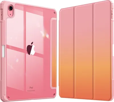 Produktbild von Fintie Hybrid Hülle für iPad (A16) 11 Generation 11 Zoll 2025, iPad 10 Generation 10.9 Zoll 2022 mit Stifthalter - Stoßfeste Schutzhülle mit transparenter Hartschale auf der Rückseite,Sonnenuntergang