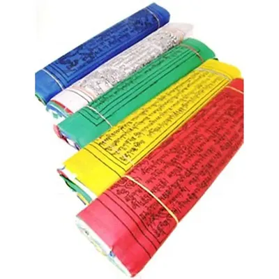 Produktbild von Tibetische Gebetsfahnen S, 5er-Reihe – Packung mit 10 Stück – 12,5 x 12,5 x 120 cm