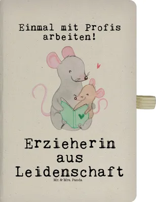 Produktbild von Mr. & Mrs. Panda Adressbuch Erzieherin Leidenschaft - Transparent - Geschenk, Skizzenbuch, Tagebuch, Spruch, Ausbildung, notizbuch a4, Kladde, Journal, Jubiläum, Studium