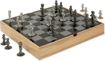 Obrázok produktu pre Umbra Buddy šachovnica, šachová hra, hračka, šachová hra, drevo, príroda, 36 cm, 1005304-390