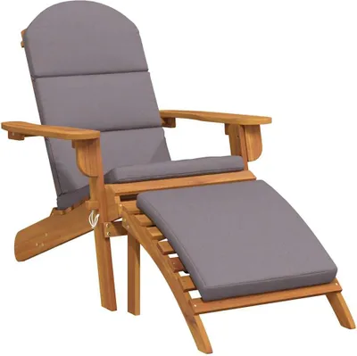 Image de vidaXL Adirondack-Gartenstuhl mit Fußstütze Massivholz Akazie
