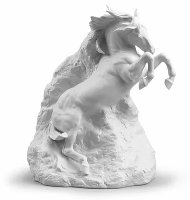 Produktbild von Casa Padrino Luxus Deko Porzellan Skulptur Geisterpferd H. 50 cm - Handgefertigt