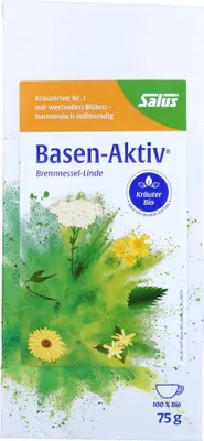 Obrázok produktu pre Alkalizujúci aktívny čaj č. 1 Žihľava-lípa organický Salus, 75 g TEE