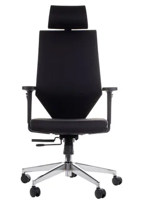 Obrázok produktu pre Otočná ergonomická kancelárska stolička ZN-805-C, nastaviteľné podrúčky, opierka hlavy, hliníková základňa, posuvné sedadlo (vpredu-vzadu), čierna