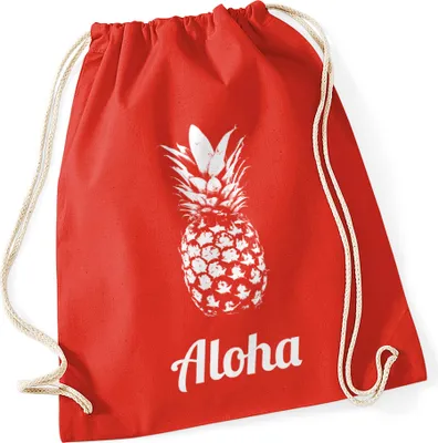 Produktbild von Turnbeutel Hipster Beutel Tasche Aloha Ananas Jutebeutel Stringbag Baumwollbeutel