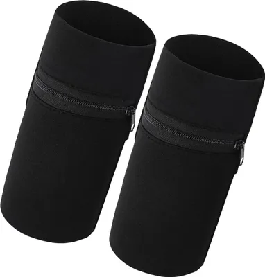 Produktbild von 2-teiliges Armband-Geldbörsen-Set, Armband mit Reißverschlusstasche, Armband-Geldbörsen mit Reißverschluss, Sportarmband (Schwarz)