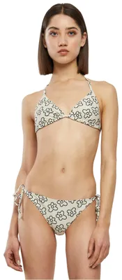 Produktbild von Urban Classics Damen Bikini Ladies Triangle Pattern Bikini blackflower XL