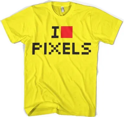 Produktbild von I Love Pixels T-Shirt - X-Large - Yellow