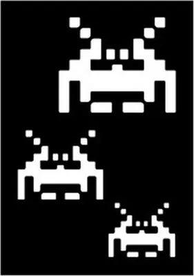 Produktbild von Tattoo Schablone Space Invader 263 042