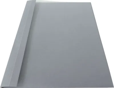Produktbild von Ösenmappe, Leinenstruktur, 9 mm, Farbe dunkelgrau, glasklare Folie, VPE= 100 St.