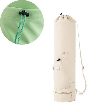 Obrázok produktu pre Taška na jogamatku s nastaviteľným popruhom – béžová, 78 x 19 cm, taška na prenášanie jogamatky