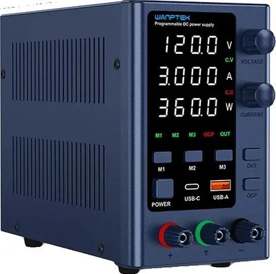 Zdjęcie produktu dla Zasilacz DC, programowalne sterowanie, zabezpieczenie przed przetężeniem, EPS1203 120 V 3 A