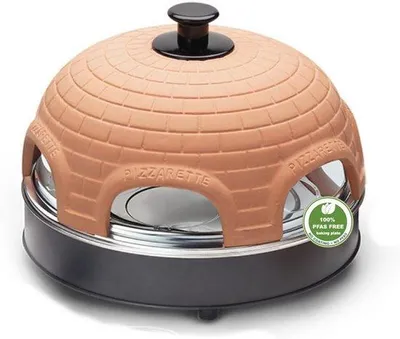 Image de Four à pizza en terre cuite pour 6 personnes - Cuisson de mini-pizzas - Sol dur