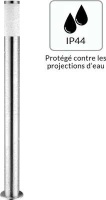 Image de Lampadaire moderne 100 cm Luminaire extérieur E27 Lampe de jardin en acier inoxydable - Argent
