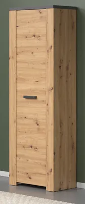 Produktbild von Garderobenschrank "Follow" Garderobe in Artisan Eiche mit grau, 62 x 199 cm