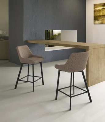 Immagine prodotto di Fox - Sgabello in tessuto beige - Set da 2 pz