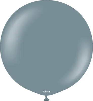 Produktbild von Kalisan Retro Denim Latexballons, blau, 60 cm, 2 Stück.