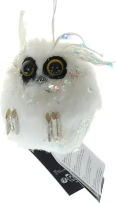 Produktbild von Kaemingk Weihnachtsdeko Eulenkauz Weiß 9 cm - Kunststoff