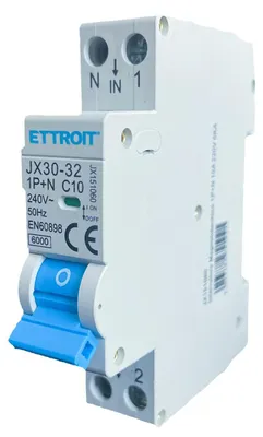 Imagen del producto de INTERRUPTOR MAGNETOTÉRMICO COMPACTO ETTROIT, 1P+N, Corriente nominal 10A