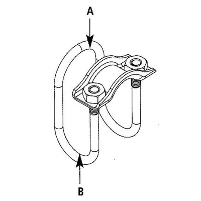 Produktbild von Kreuzbügel geschlossen, A 1/2" (21,3 mm) x B 1/2" (21,3 mm)