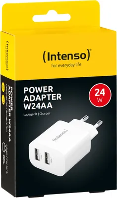 Produktbild von Intenso POWER ADAPTER 2XUSB-A/7802412, Universal, Drinnen, 100 - 240 V, 50/60 Hz, 24 W, 5 V