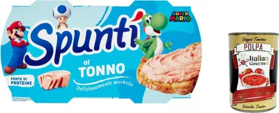 Produktbild von 3x Simmenthal Spuntì al Tonno spalmabile Thunfisch streichbarer Snack (2 x 84g) 100% italienisch + Italian Gourmet polpa 400g