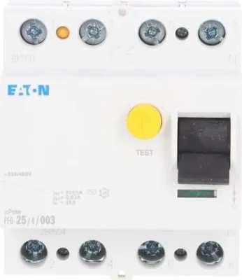 Produktbild von 4P 25A 0,03A Fehlerstromschutzschalter Typ AC PF6-25/4/003 286504