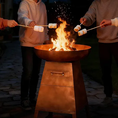 Obrázek produktu pro Dřevěná venkovní topírna s grilovací deskou