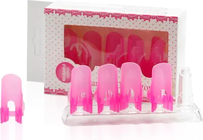 Image de Protections pour manucure pour ongles vernis, roses, 10 pièces.