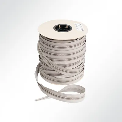 Produktbild von YKK® Spiralreißverschluß 10mm Spiralbreite Reissverschluss endlos Meterware hellgrau