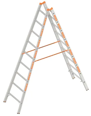 Produktbild von Layher Topic 1039 Sprossenstehleiter 2x9 Sprossen