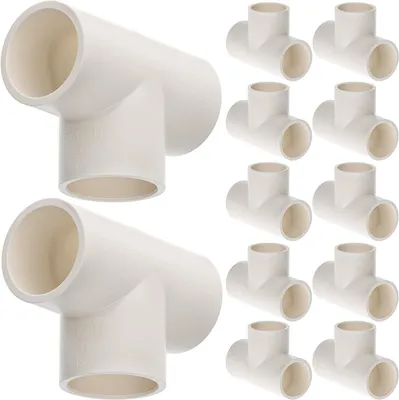 Imagen del producto de Conector en T de 3 vías para tubos, 20 mm, 12 unidades, para jardines y sistemas de tuberías
