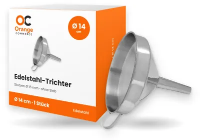 Produktbild von Edelstahl Flaschentrichter Trichter Einfülltrichter Einmachtrichter Fülltrichter 14cm