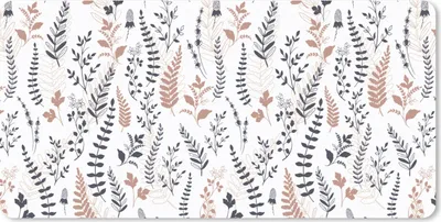 Produktbild von MuchoWow® Schreibtischunterlage Blätter - Blumen - Design 80x40 cm - XXL Mauspad - Gaming Mauspad