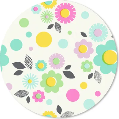 Produktbild von MuchoWow® Mauspad Mousepad Muster - Blumen - Blätter 40x40 cm - Mousepads - Maus Mat - Pad - Mausunterlage - Schreibtisch Accessoires