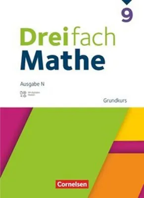 Obrázok produktu pre Dreifach Mathe 9. Schuljahr Grundkurs - Schulbuch mit digitalen Hilfen, Erklärfilmen und Wortvertonungen
