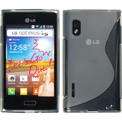 Produktbild von PhoneNatic Case kompatibel mit LG Optimus L5 - grau Silikon Hülle S-Style + 2 Schutzfolien